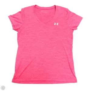 Athletic Top Short Sleeve By Under Armour In Pink. Size: M