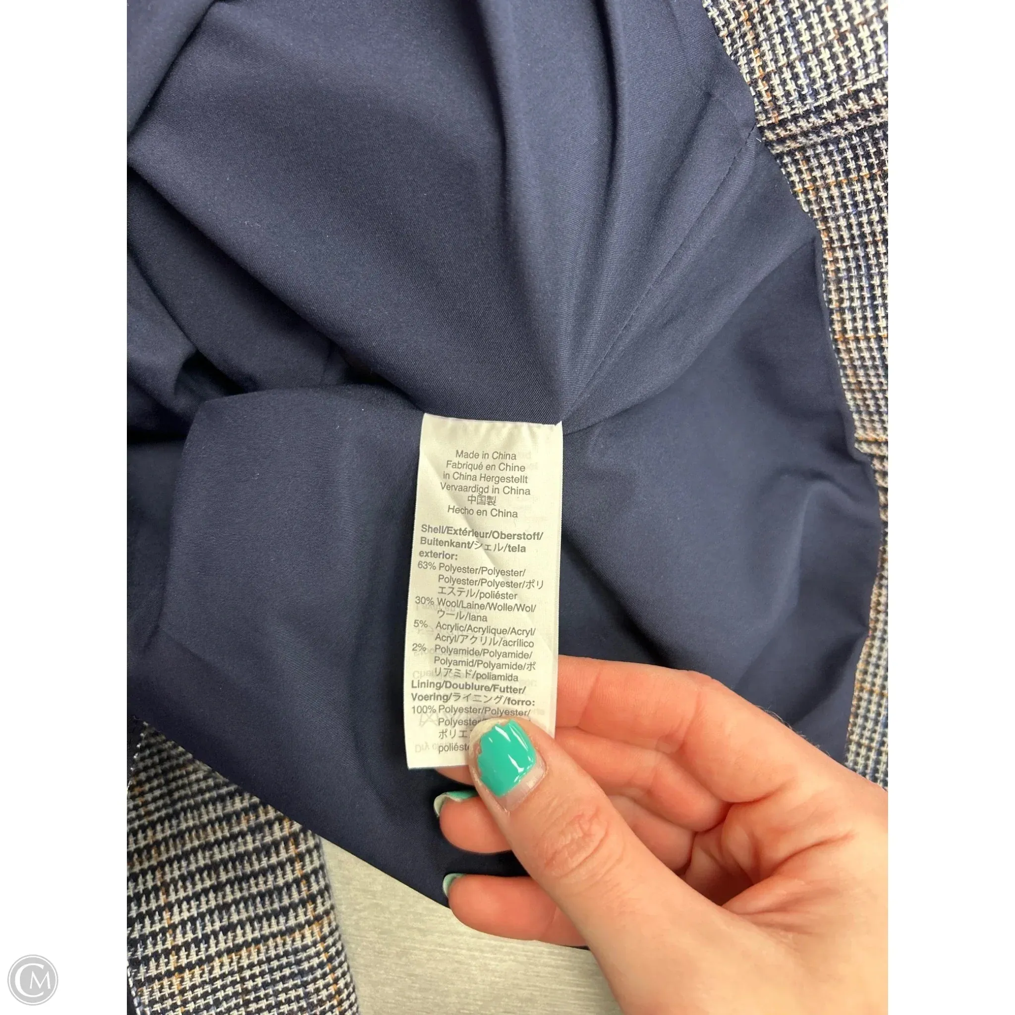 Blazer By Madewell In Blue & Tan. Size: Xl