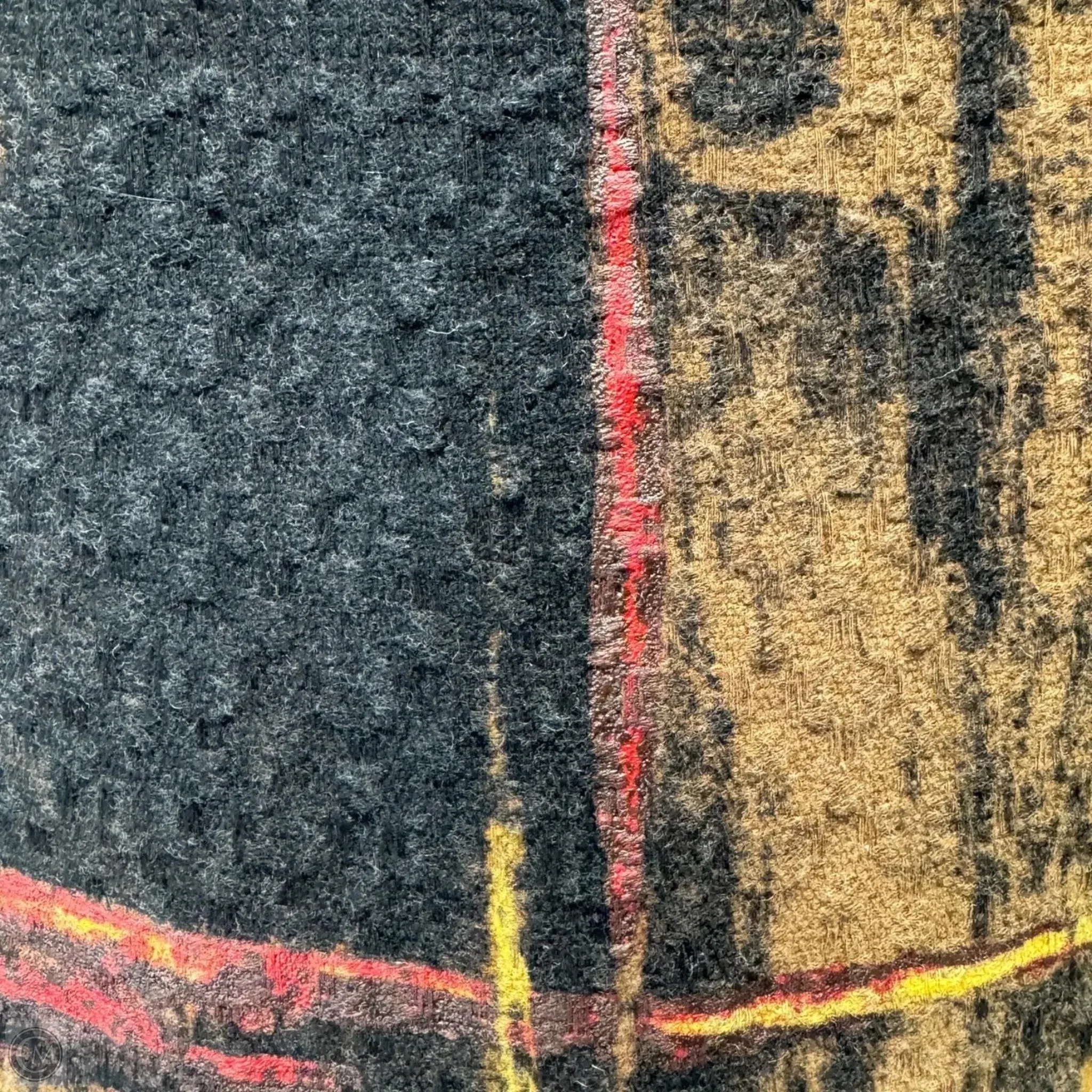 Brush Stroke Tweed Wool Blend Skirt Designer By Lafayette 148 In Black & Gold. Size: 6