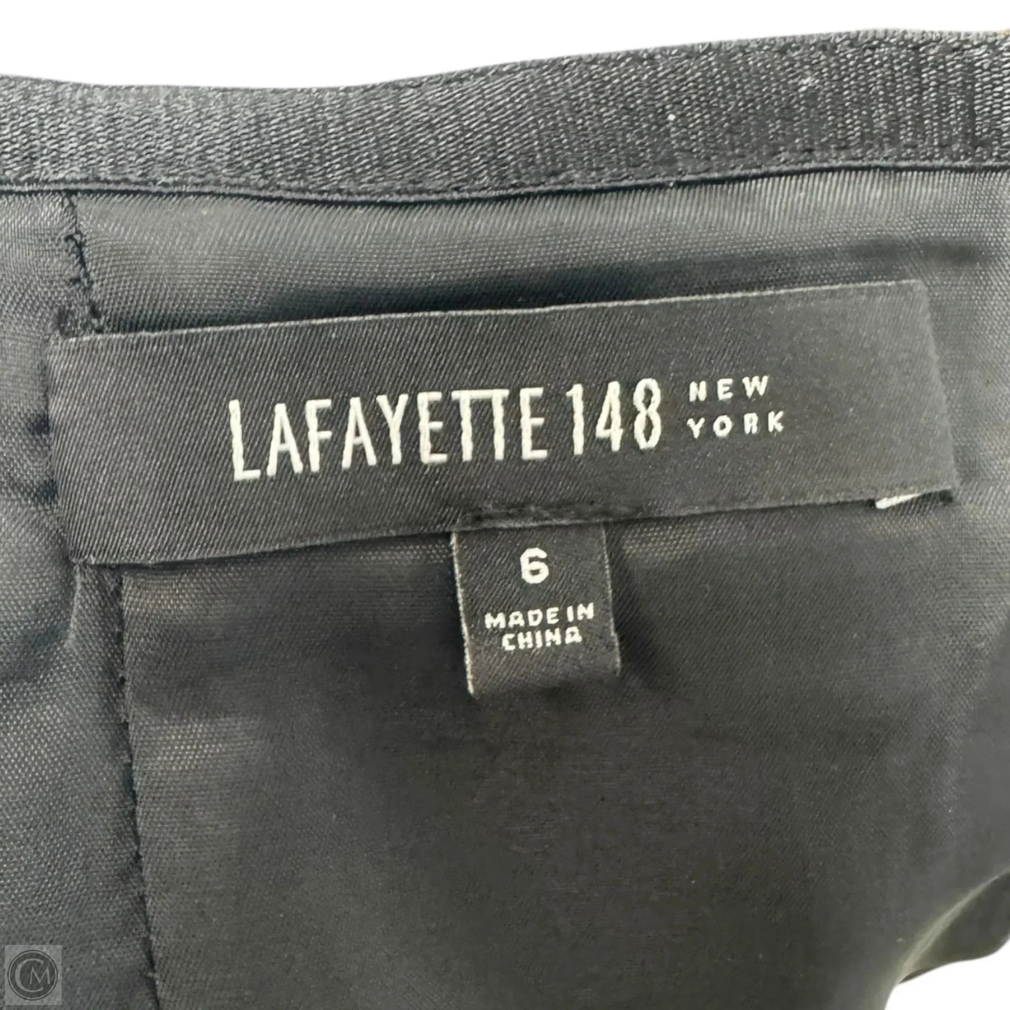Brush Stroke Tweed Wool Blend Skirt Designer By Lafayette 148 In Black & Gold. Size: 6