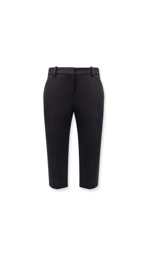 Capri Wool Blend Trouser - Black