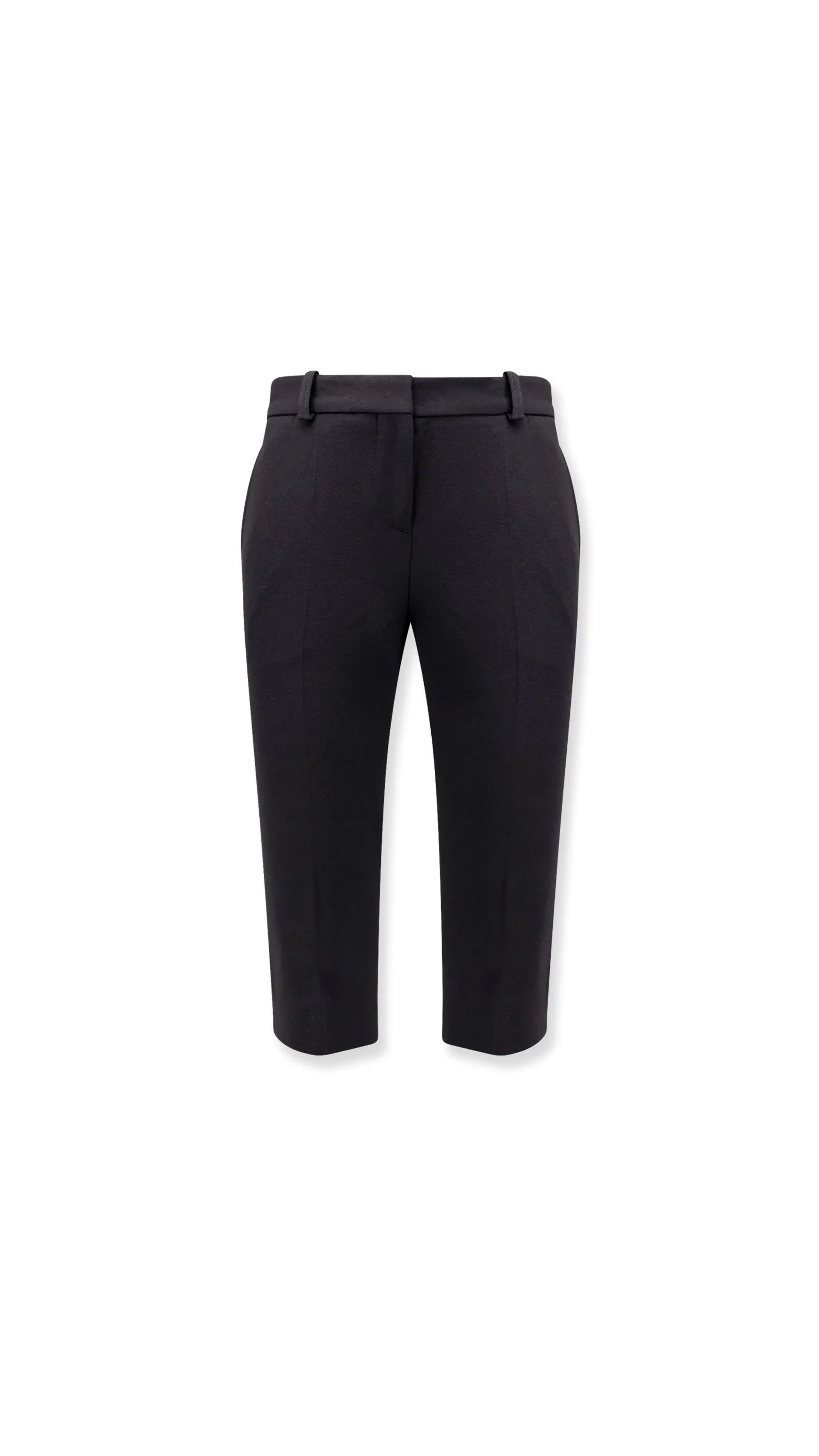 Capri Wool Blend Trouser - Black