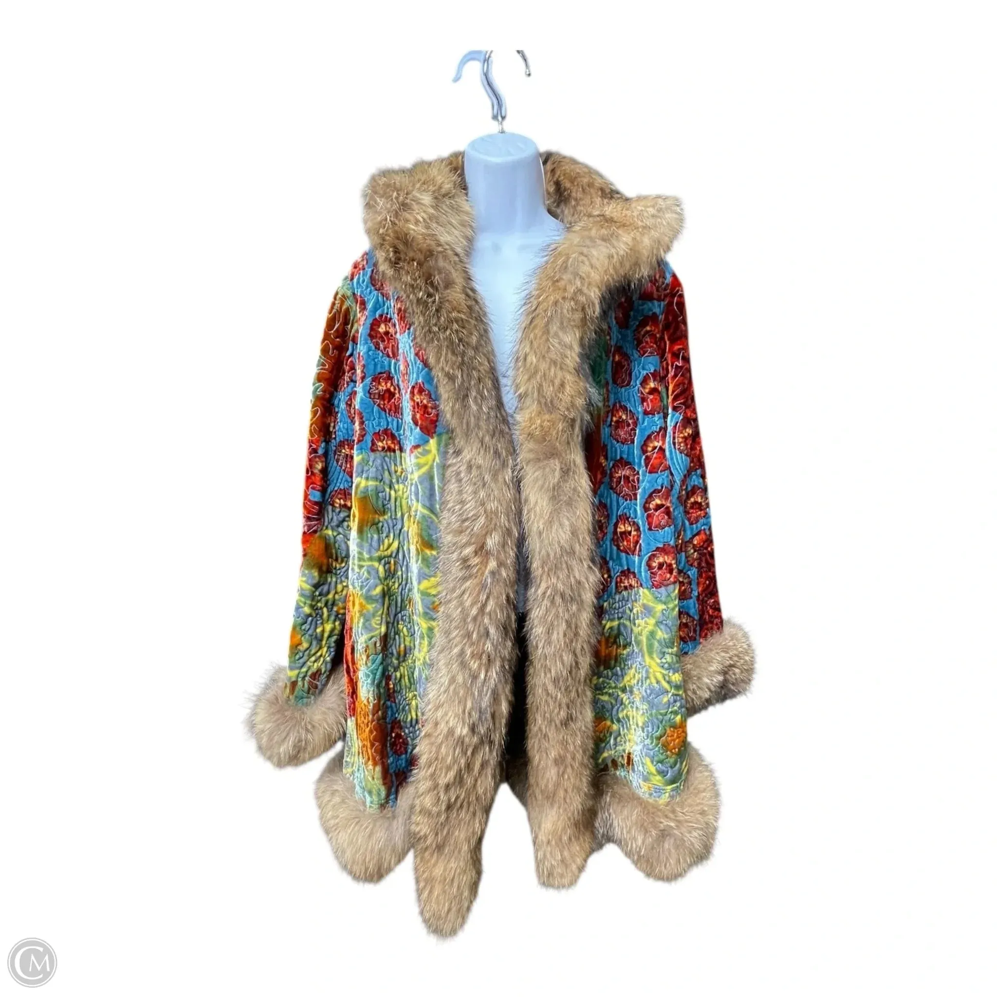 Coat Designer By Oscar De La Renta In Multi-colored. Size: 8