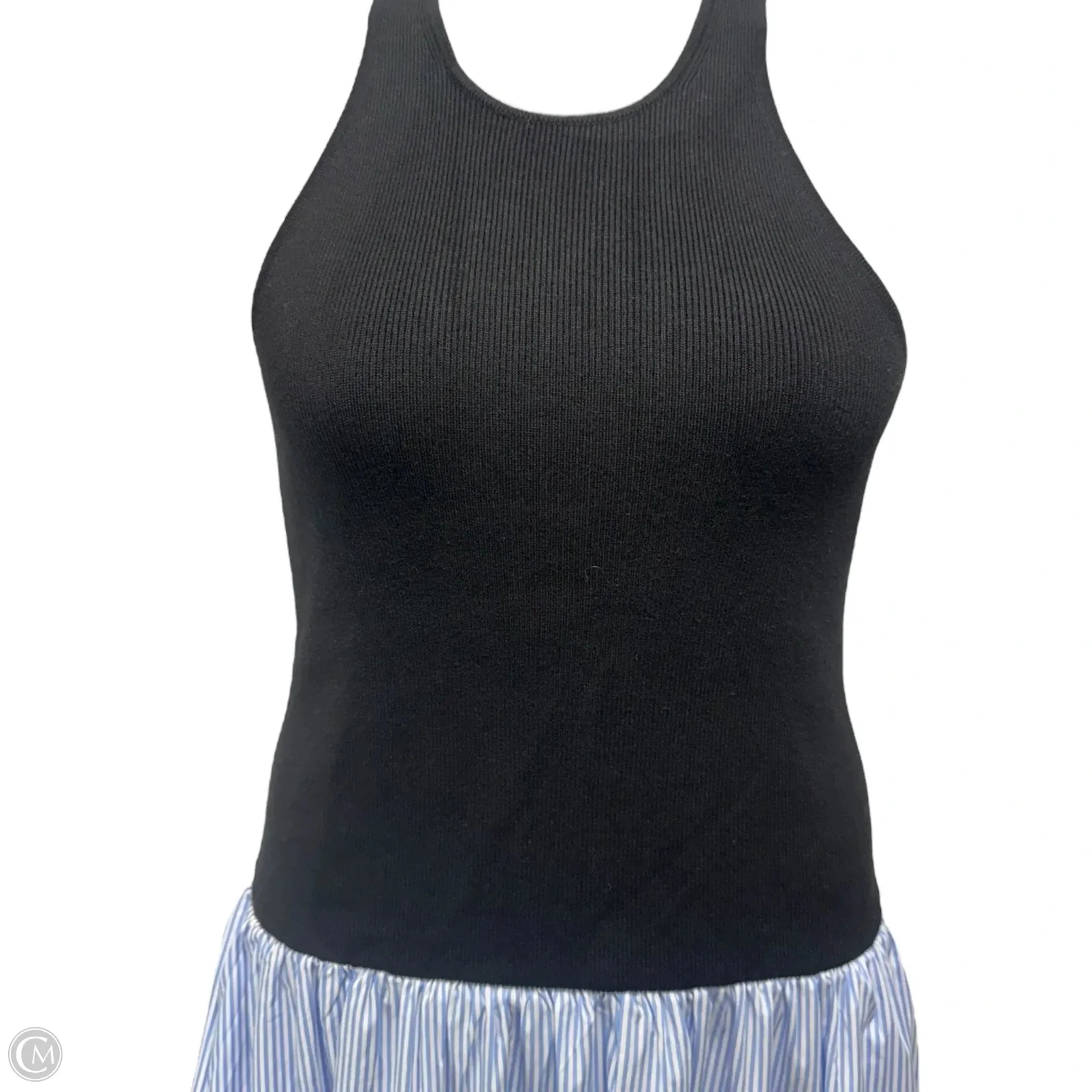Cotton Cashmere Mixed Media Dress By Naadam In Striped Pattern. Size: M