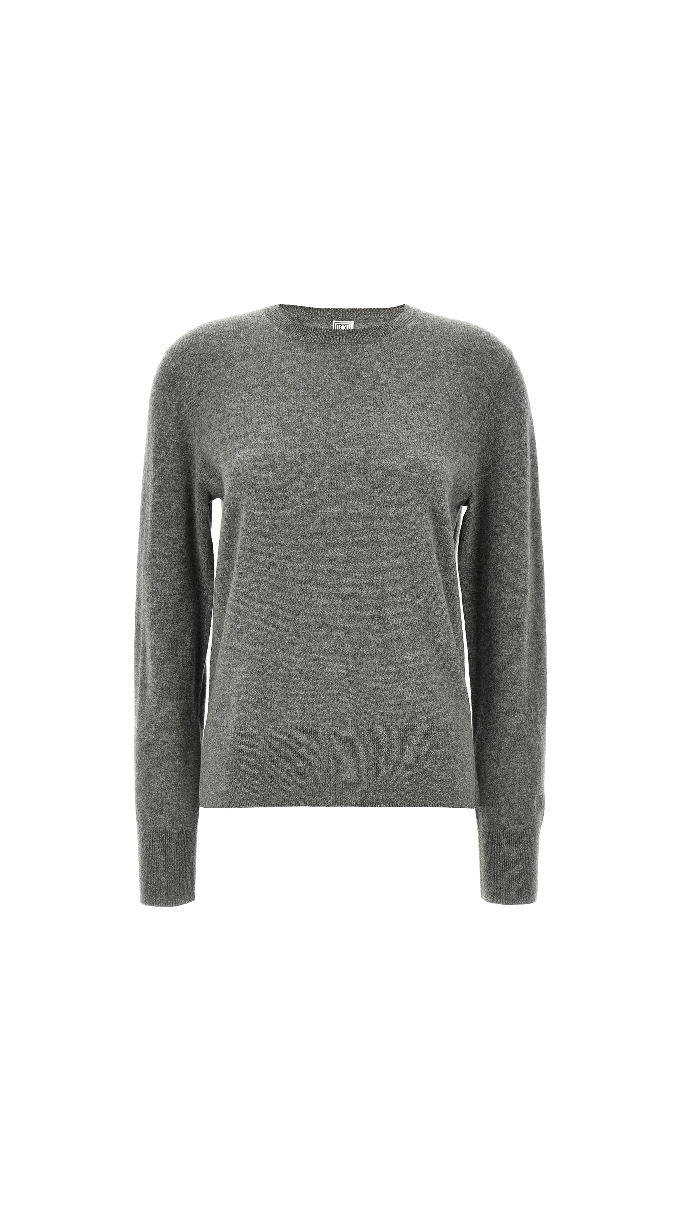 Crew-neck Silk Cashmere Knit - Grey
