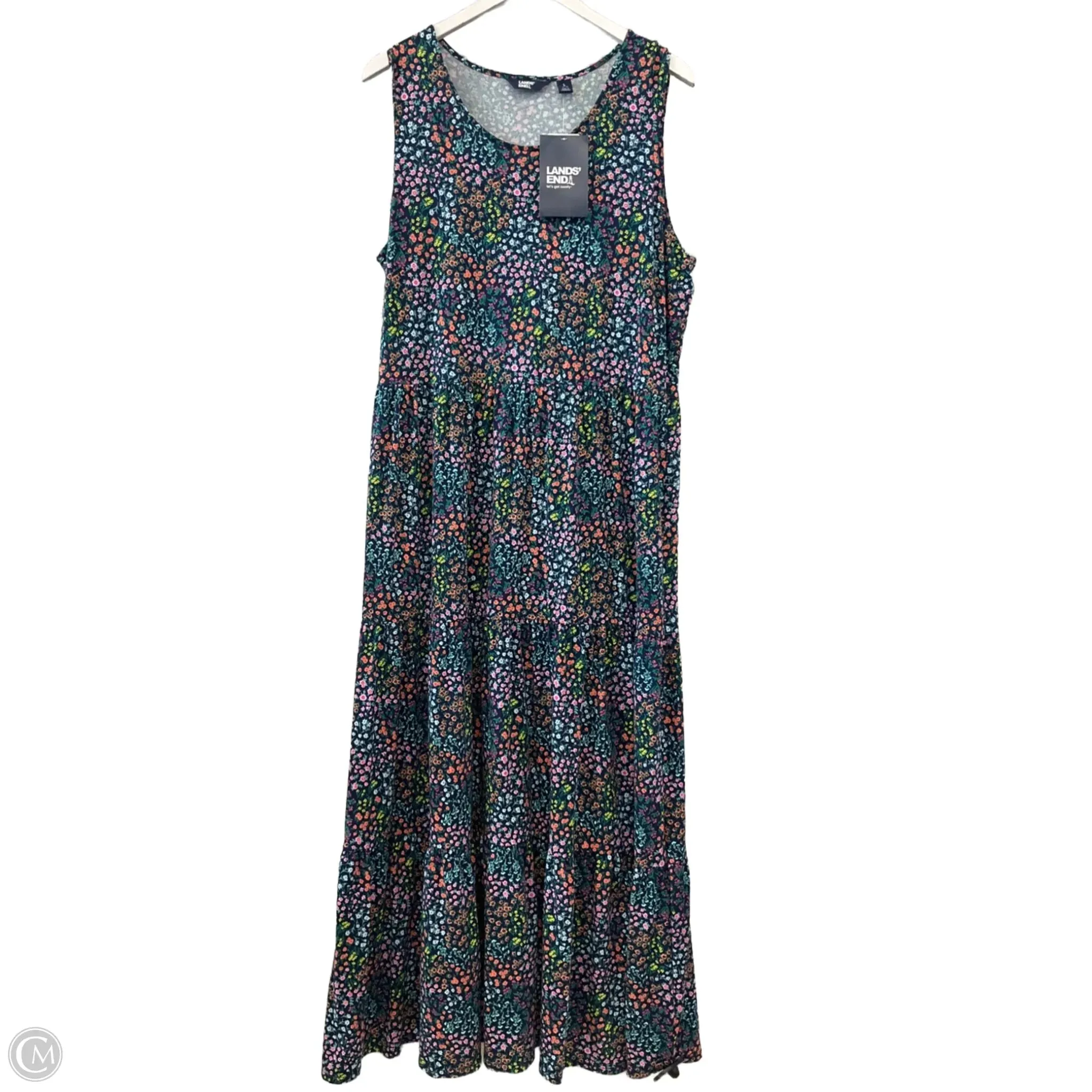 Dress Casual Maxi By Lands End In Blue. Size: L