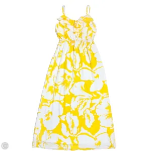 Dress Casual Maxi By Loft In White & Yellow. Size: M