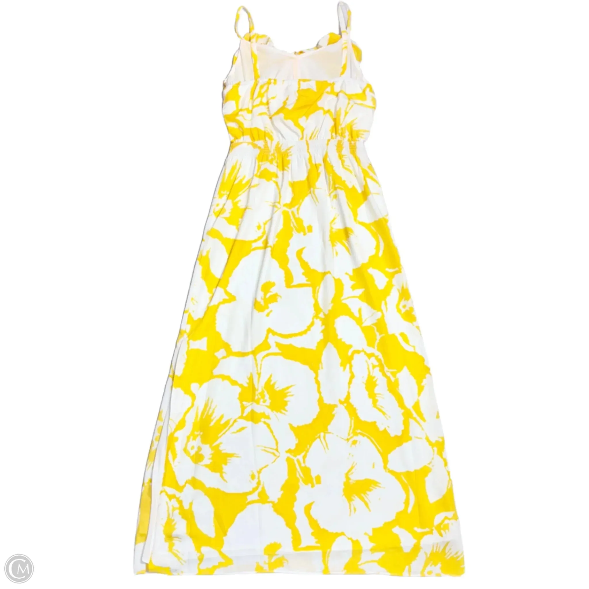 Dress Casual Maxi By Loft In White & Yellow. Size: M