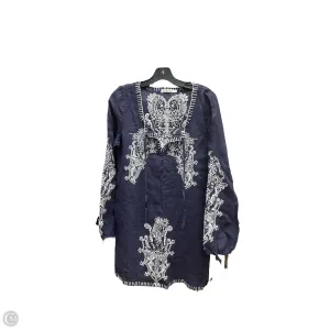 Dress Casual Midi By Monoreno In Blue & White. Size: S
