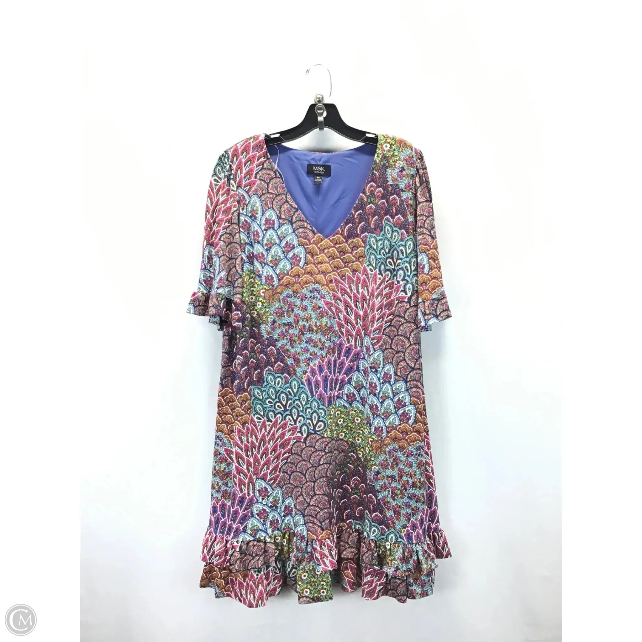 Dress Casual Midi By Msk In Multi-colored. Size: 2x