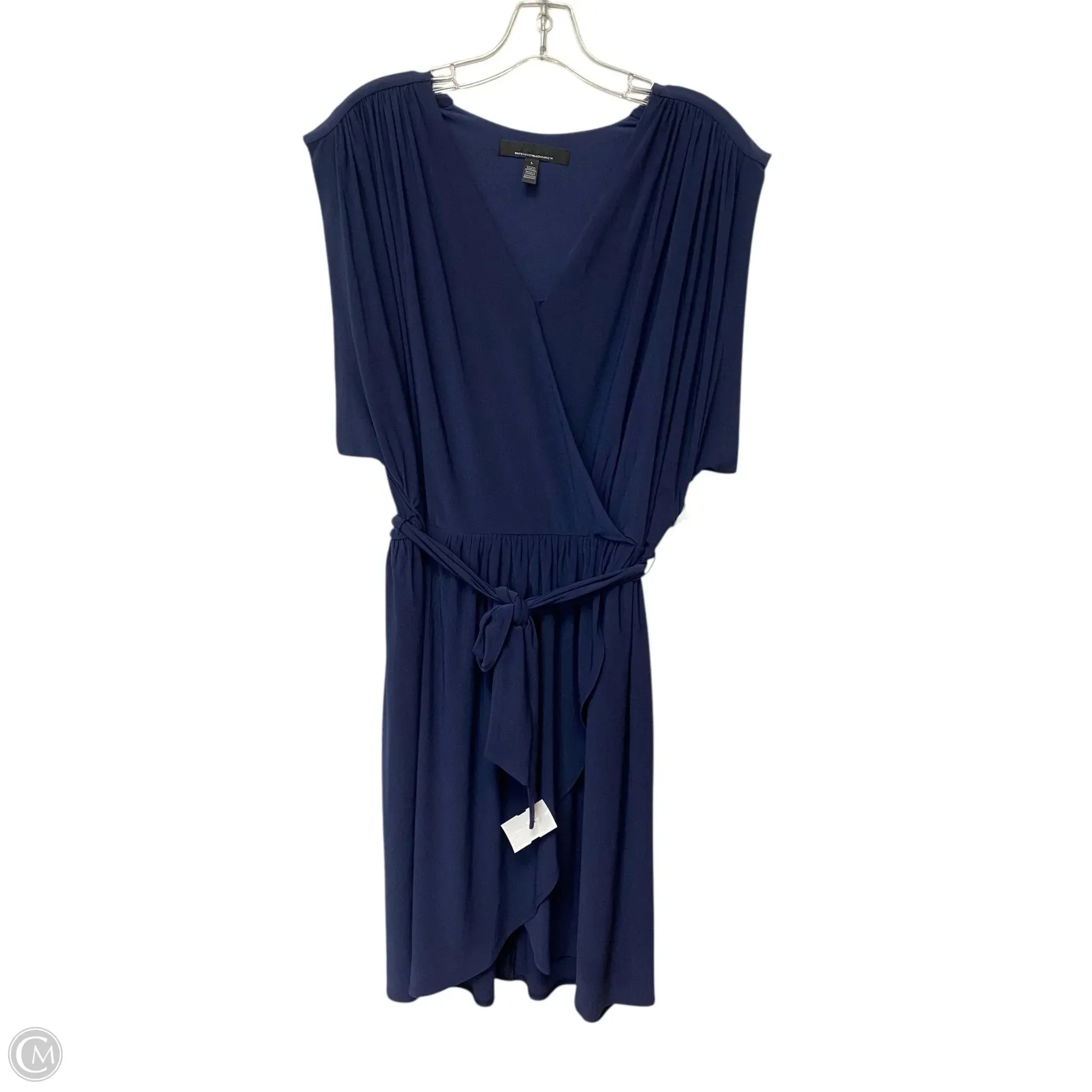 Dress Casual Midi By White House Black Market In Navy. Size: L