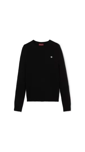Embroidred Wool Cashmere Sweater - Black