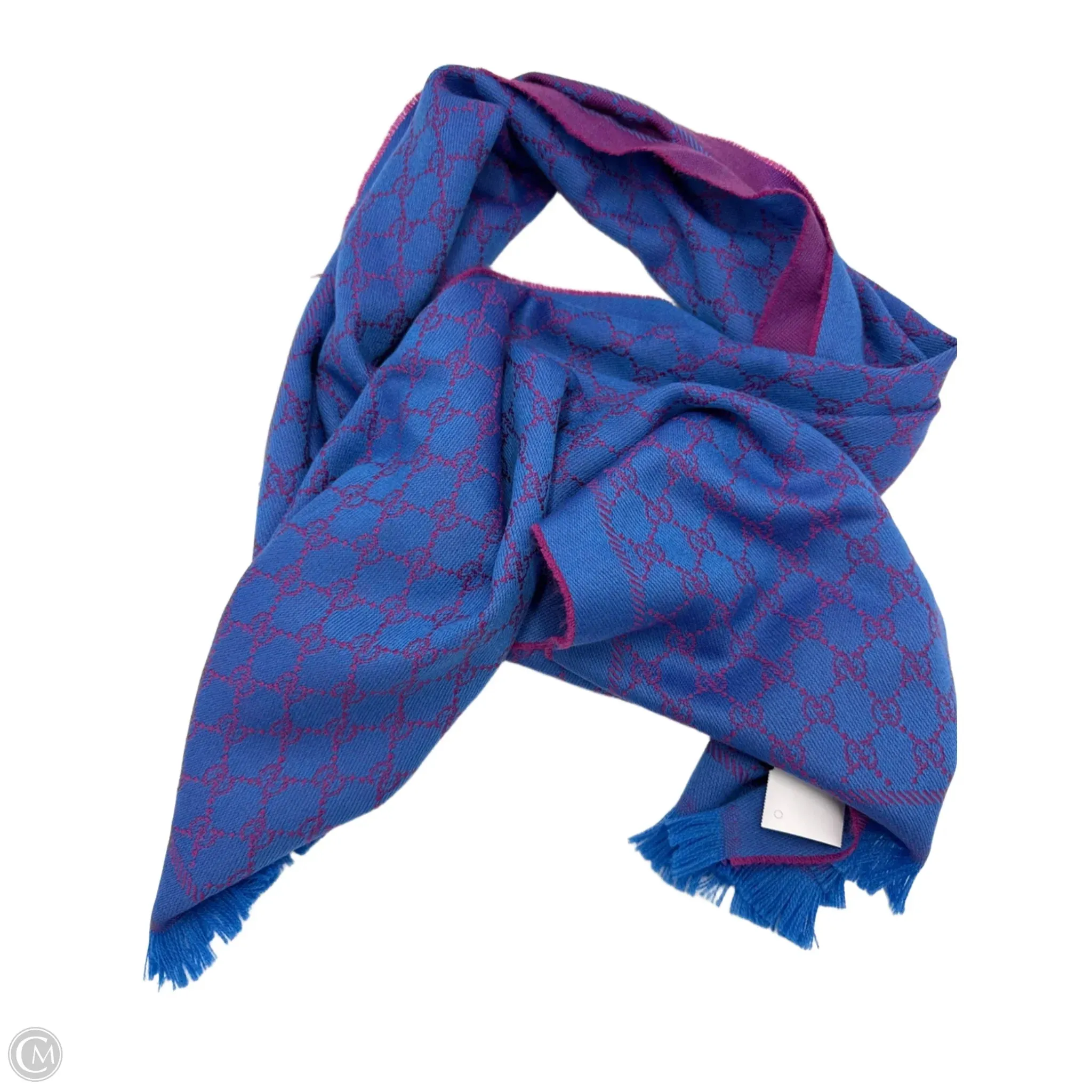 Gucci Wool GG Reversible Shawl Designer Luxury Scarf