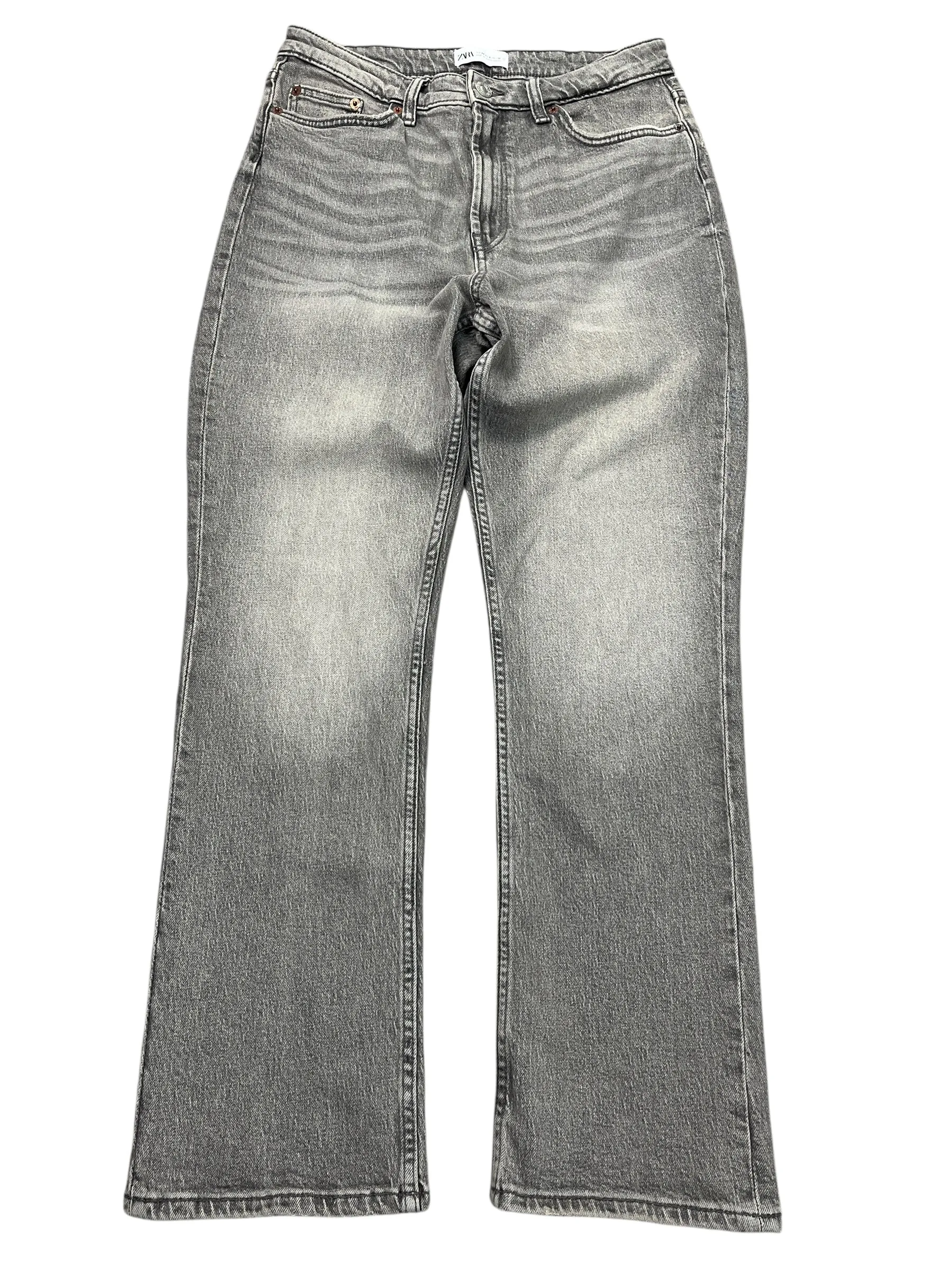 Jeans Boot Cut By Zara In Grey Denim. Size:8