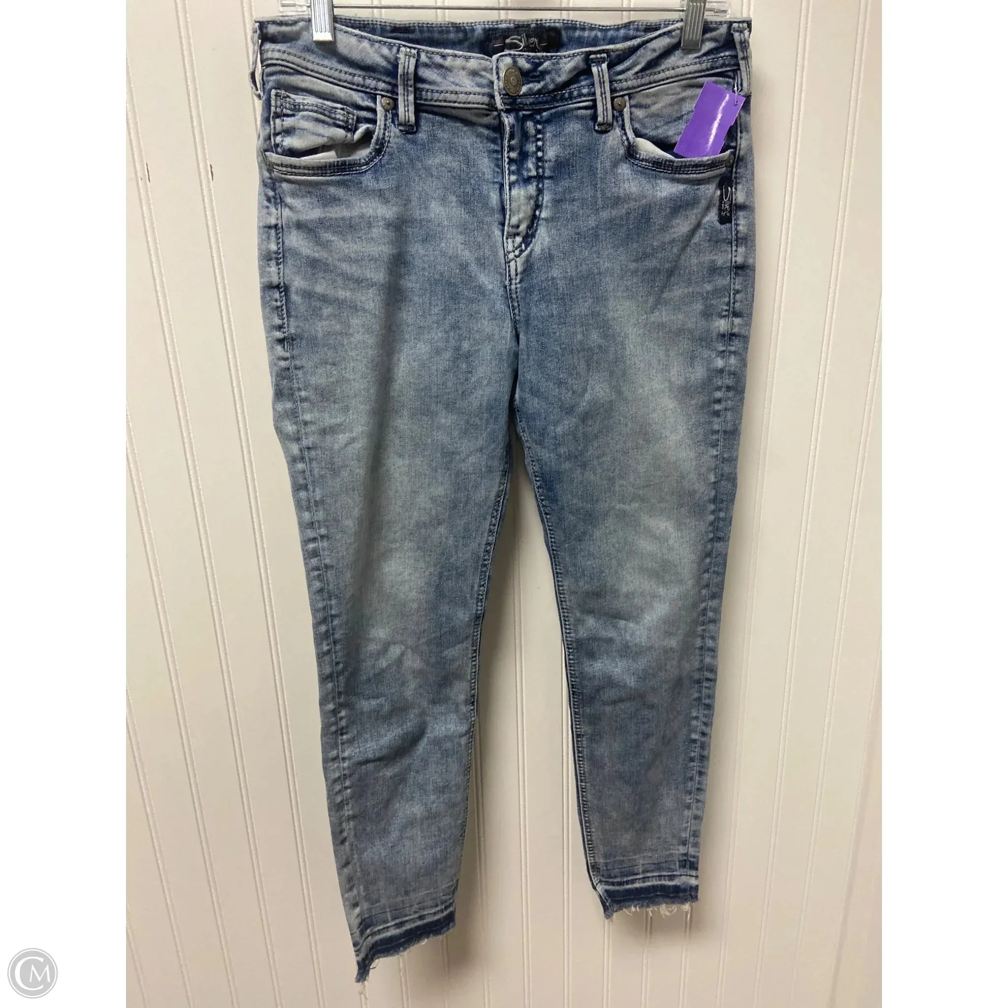 Jeans Skinny By Silver In Blue Denim. Size: 12