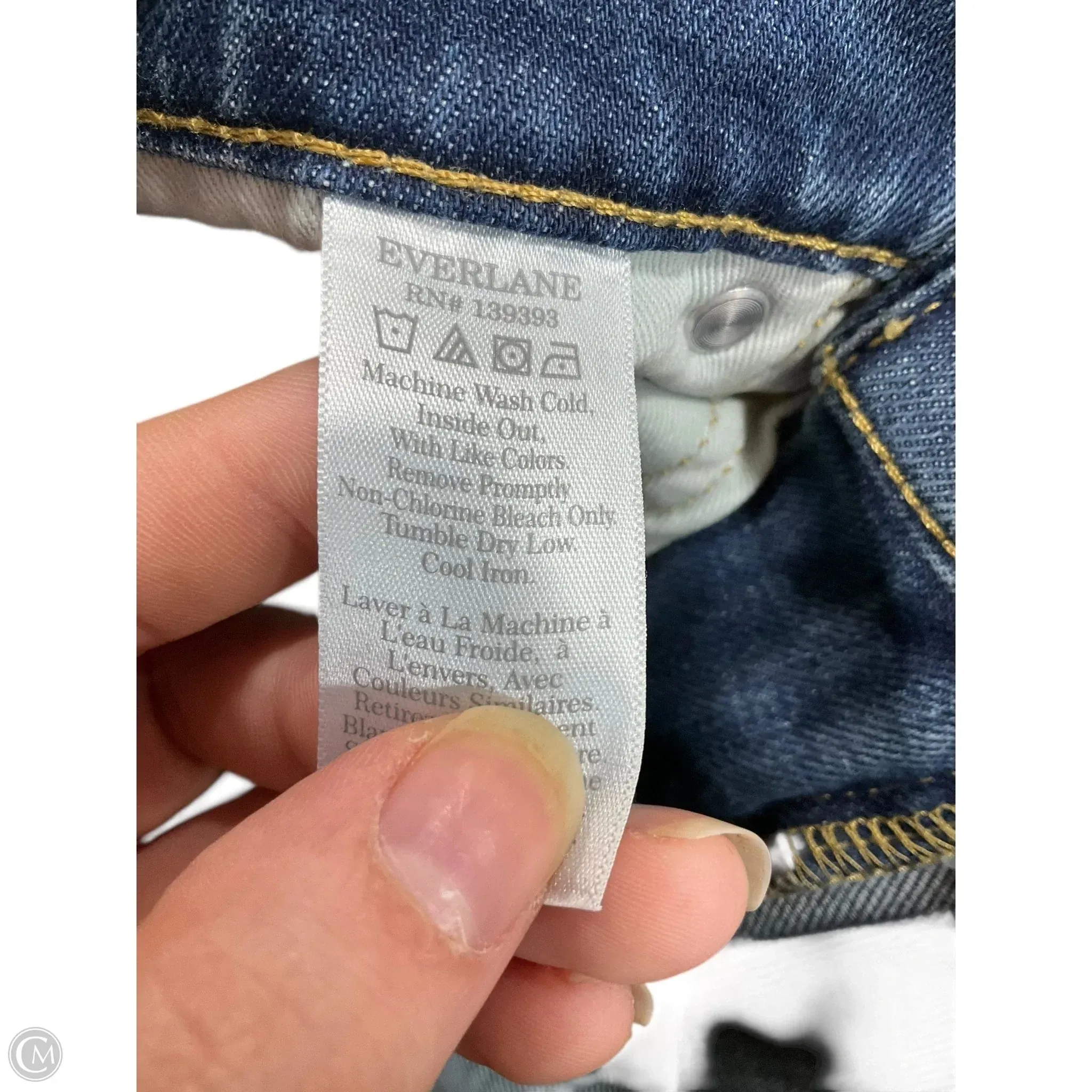 Jeans Straight By Everlane In Blue Denim. Size: 12