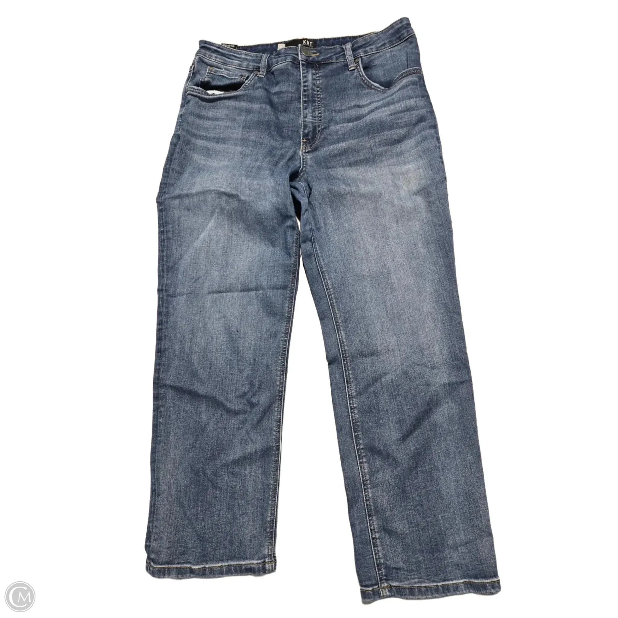 Jeans Straight By Kut In Blue Denim. Size: 12