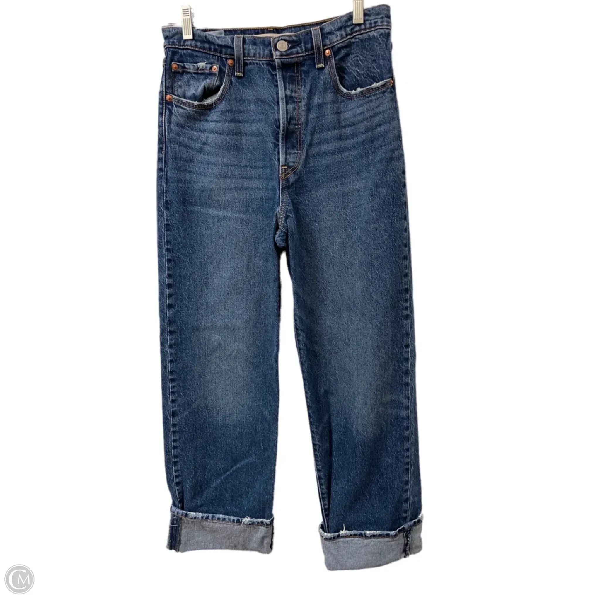 Jeans Straight By Levis In Blue Denim. Size: 6