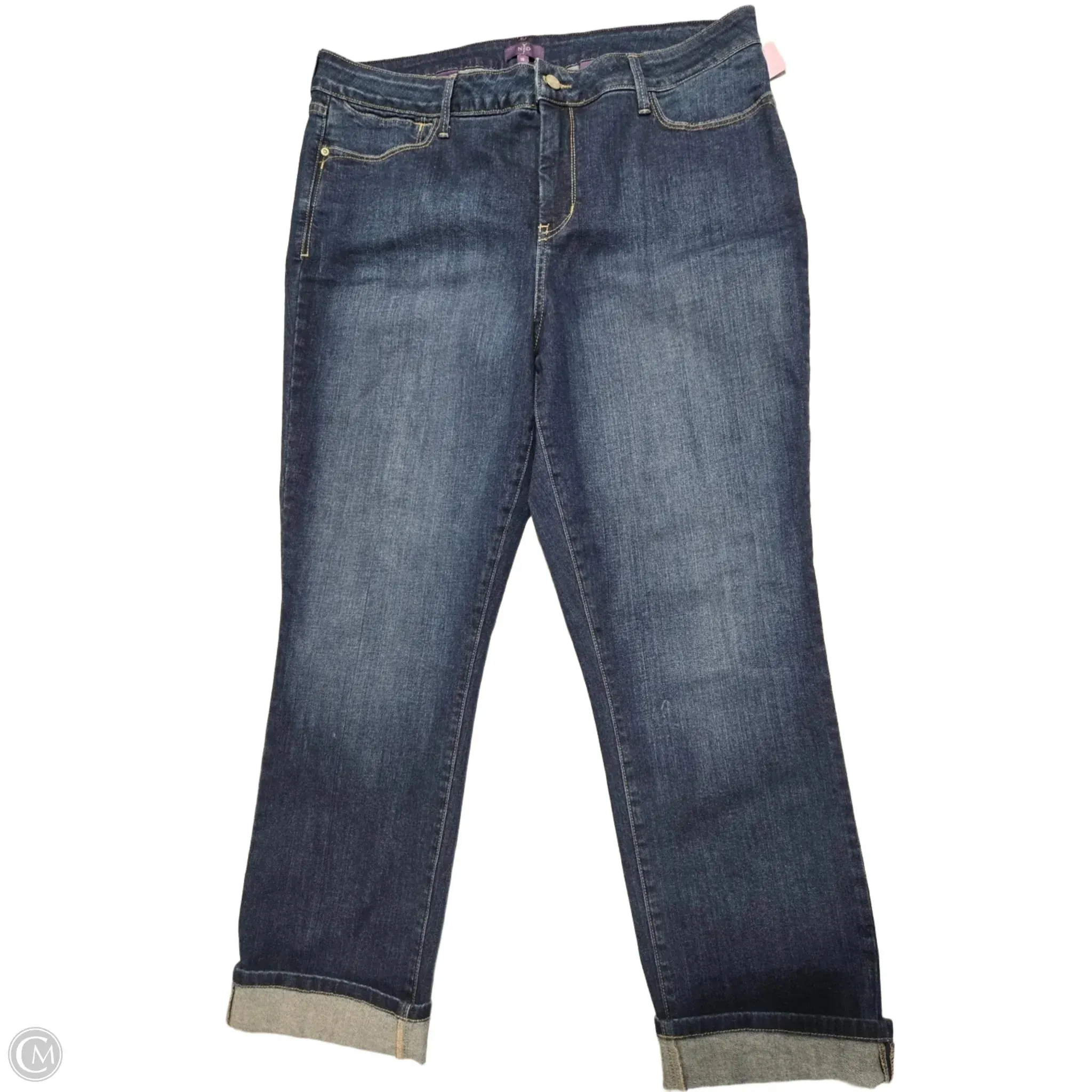 Jeans Straight By Not Your Daughters Jeans In Blue Denim. Size: 18