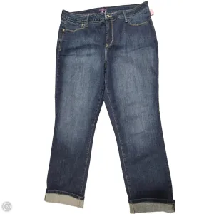 Jeans Straight By Not Your Daughters Jeans In Blue Denim. Size: 18