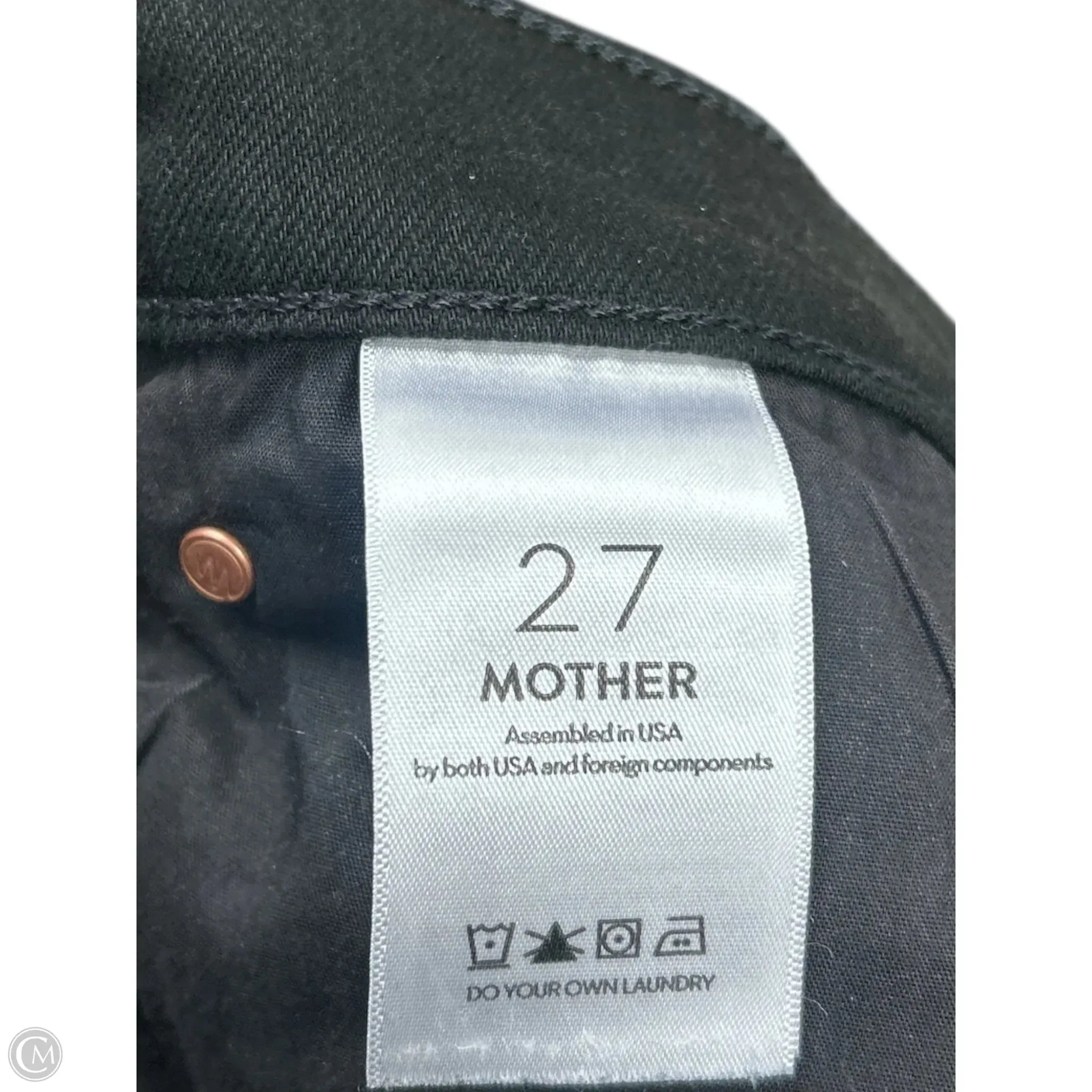Jeans Wide Leg By Mother Jeans In Black Denim. Size: 4