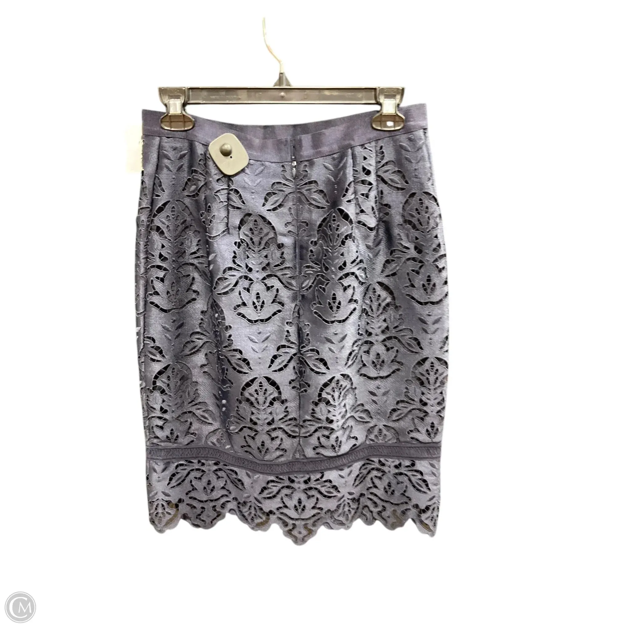 Skirt Midi By Ann Taylor In Navy. Size: 4