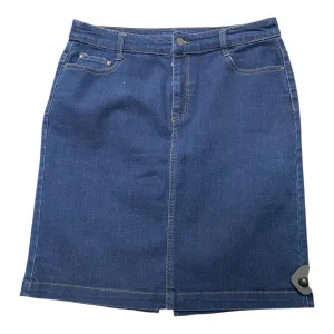 Skirt Midi By Charter Club In Blue Denim. Size:12