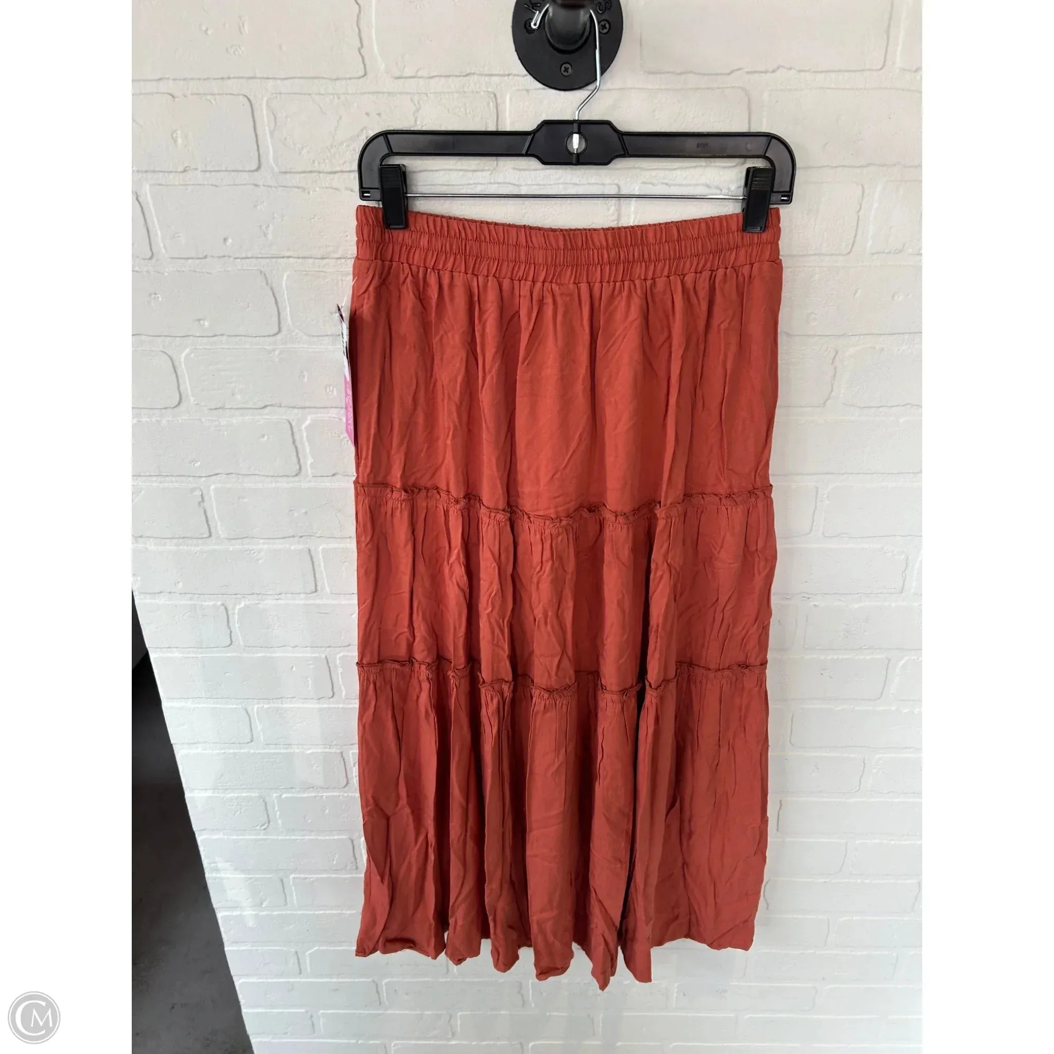 Skirt Midi By Clothes Mentor In Orange. Size: 8