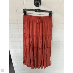 Skirt Midi By Clothes Mentor In Orange. Size: 8