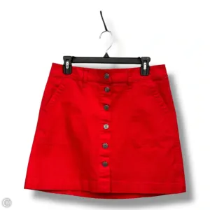 Skirt Mini & Short By J. Crew In Red. Size: S