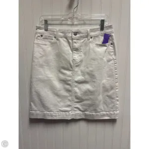 Skirt Mini & Short By Talbots In White Denim. Size: 8p
