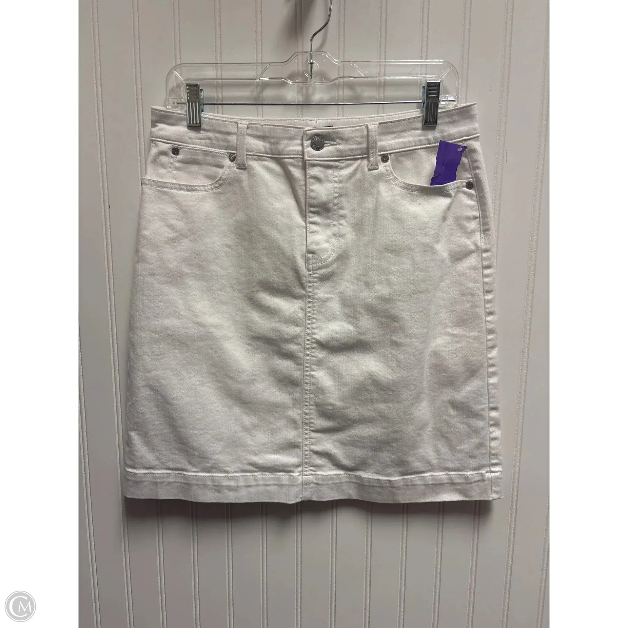 Skirt Mini & Short By Talbots In White Denim. Size: 8p