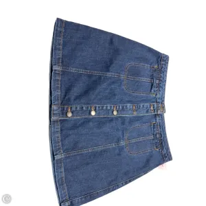 Skirt Mini & Short By Top Shop In Blue Denim. Size: 16