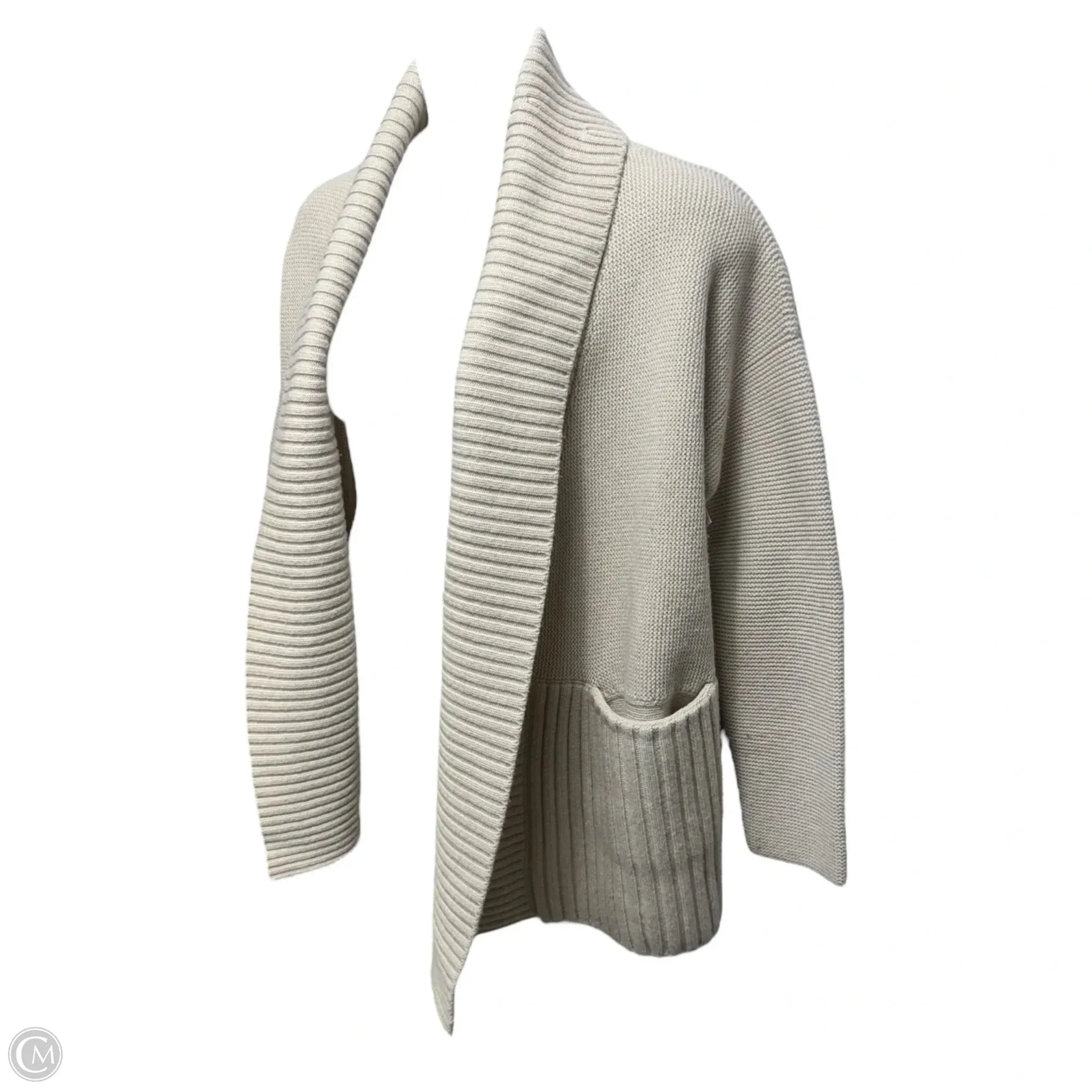 Wool & Cashmere Sweater Cardigan Designer By Lafayette 148 In Cream. Size: M