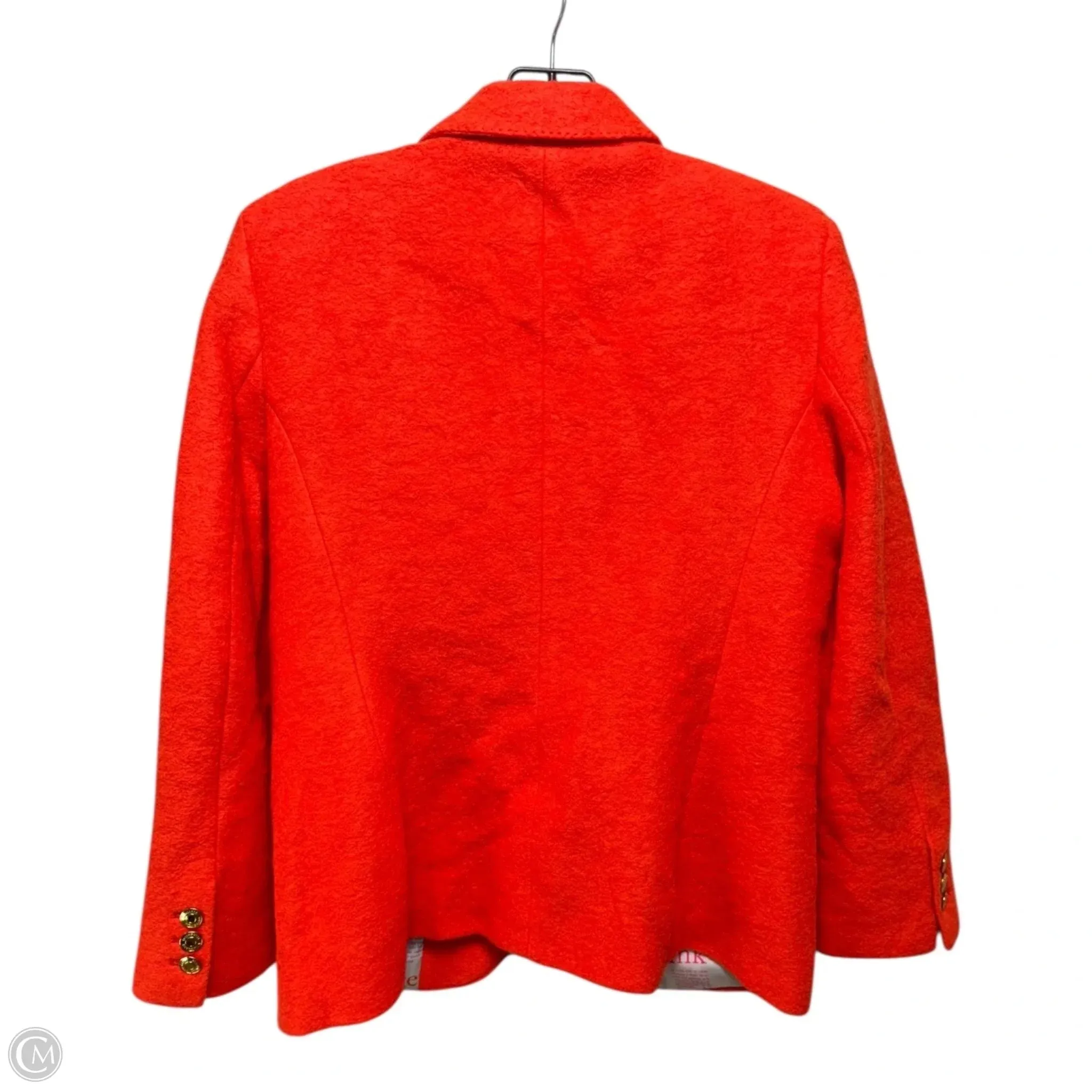 Wool Blend Blazer By Vilagallo In Orange. Size: 8