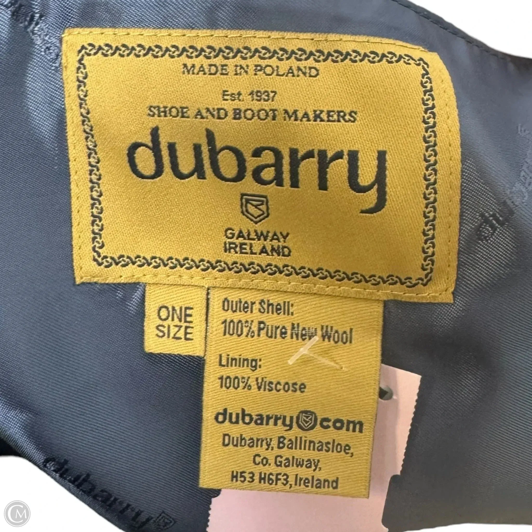 Wool Button Up Fringe Shawl By Dubarry In Blue & Green. Size: Osfm
