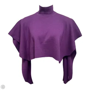 Wool Turtleneck Poncho By McCulley's In Purple. Size: Osfm