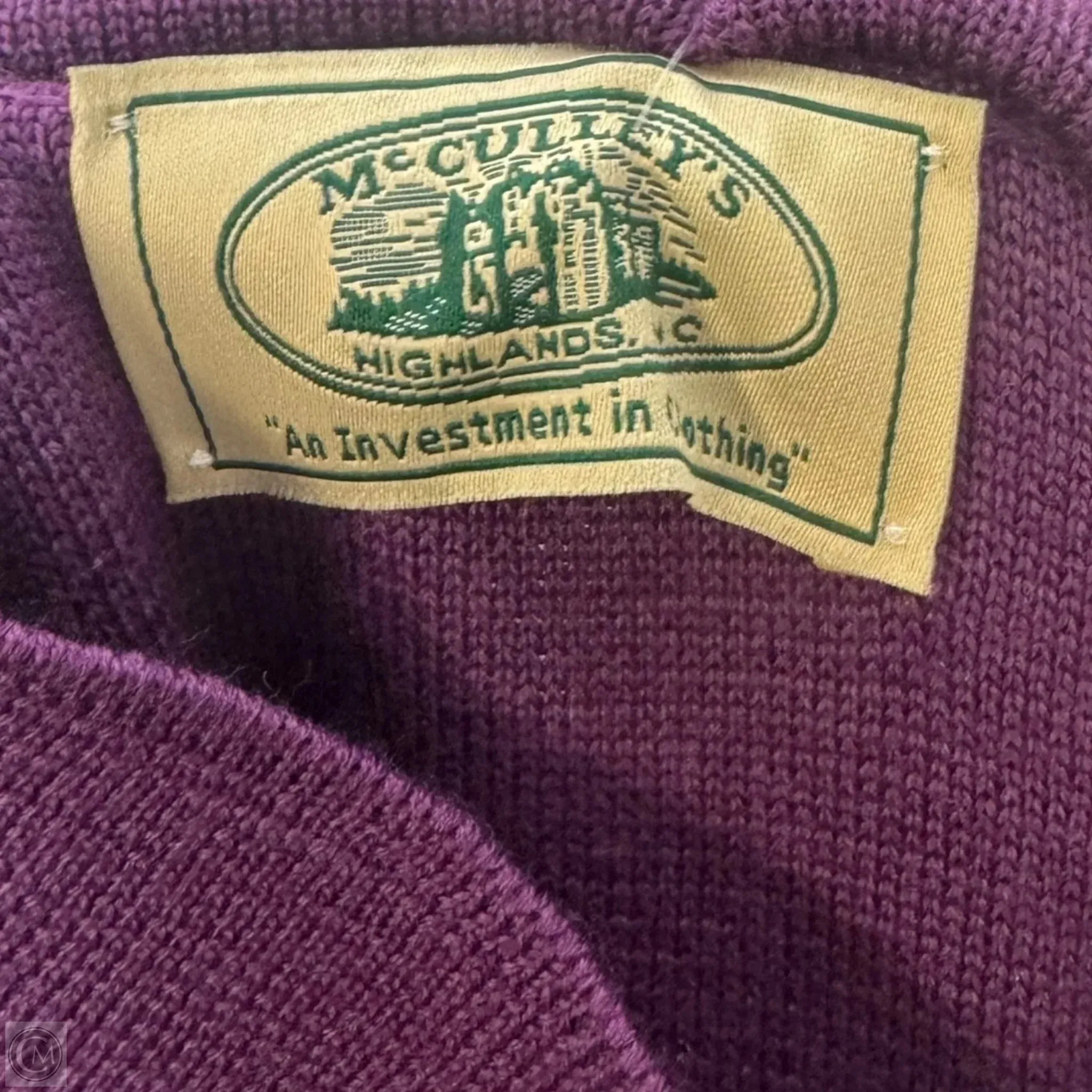 Wool Turtleneck Poncho By McCulley's In Purple. Size: Osfm