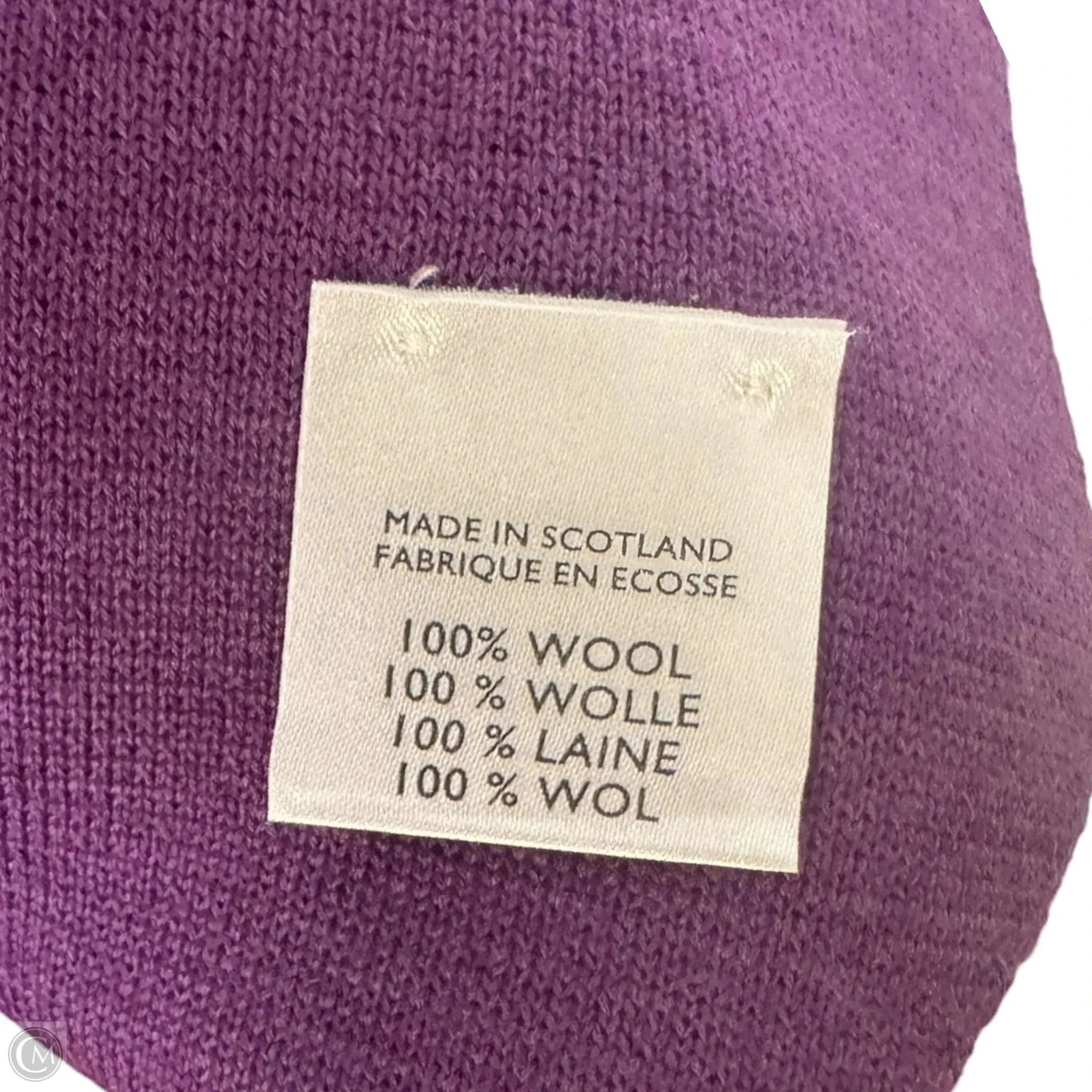 Wool Turtleneck Poncho By McCulley's In Purple. Size: Osfm
